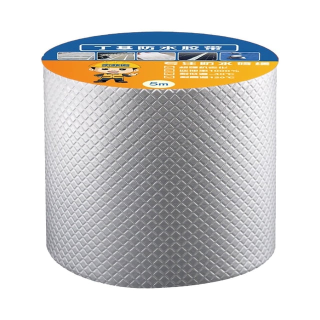 Butyl Sealing Tape Butyl Duct Strip Butyl Duct Tape Butyl Waterproof Sealing Tape Aluminum Foil Leak Proof Butyl Sealing Strip Sealant Tape Multi Use For Repairing