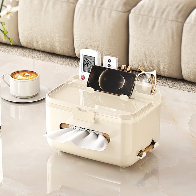 Dvkptbk Tissue Box Cover Paper Box Household Living Room Remote Control Organizer Box Upscale Wind Meal Tissue Box Home Essentials