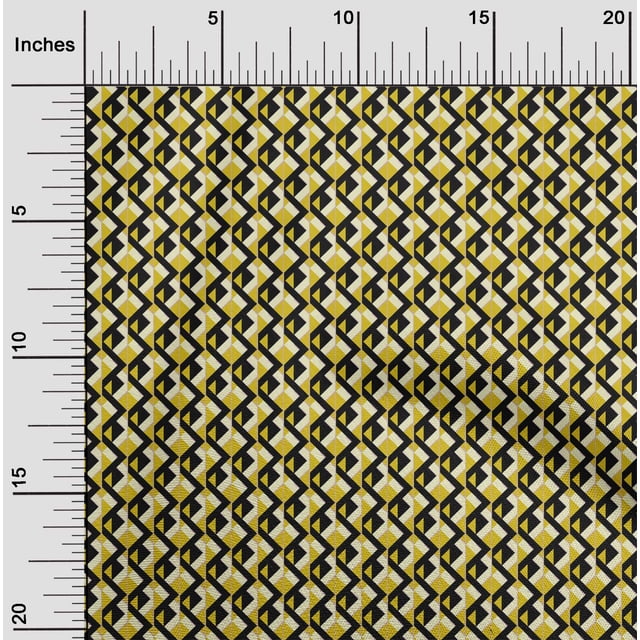 oneOone Silk Tabby Yellow Fabric Chevron Geometric Sewing Craft Projects Fabric Prints By Yard 42 Inch Wide