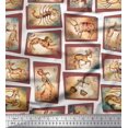 thumbnail image 1 of Soimoi Rayon Crepe Fabric Zodiac Sign Patchwork Print Fabric by The Yard 46 Inch Wide, 1 of 3