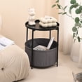 thumbnail image 4 of Coffee Round Table, Metal Nightstand, Sofa Side Table, Bedside End, 4 of 8