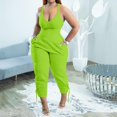 thumbnail image 4 of B91xZ Salopette Ample pour Femmes avec Poches, Vert TG, 4 of 5