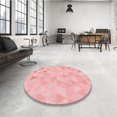 thumbnail image 4 of Ahgly Company Tapis d'Intérieur Rectangulaire Transitionnel Pastel Rouge Rose Lavable à la Machine, 2 Pieds x 3 Pieds, 4 of 7