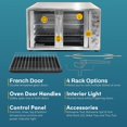 thumbnail image 5 of Elite Gourmet 23L Double Door Stainless Steel & Black Tabletop Oven, 5 of 5