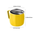 thumbnail image 3 of Stainless Steel Tea Cup with Slag Separator Filter, 12.5x8.5x8.5cm, 304 Rust-Proof Material for Safe Brewing, Crescent Design for Tea Lovers & Home Use Hzhnb | Stainless Steel, Yellow, 3 of 9