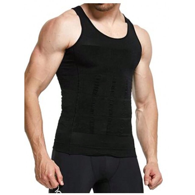 1pc Men's Slimming Vest For Belly Compression, Control Body Shaper Underwear