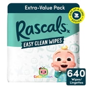 Rascals Easy Clean Baby Wipes, 640 Count