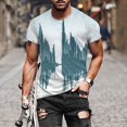 thumbnail image 2 of LUOGENLI T-shirts pour Hommes Impression Numérique 3D Col Rond Manches Courtes Pull T-shirt Manches Courtes Haut T-shirts Graphiques Vintage Pâques TG, 2 of 4