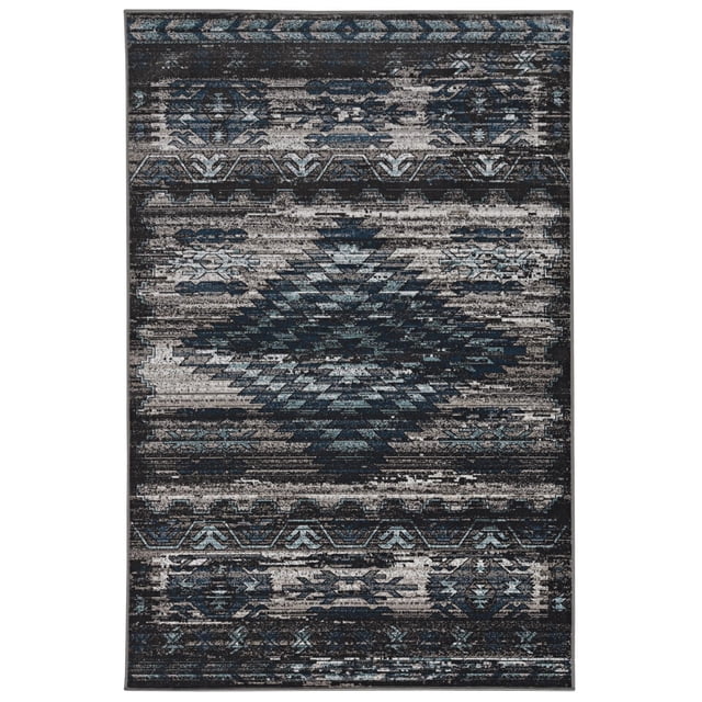 Vintage Aztek Grey & Beige 2' x 3' Accent Rug