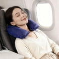 thumbnail image 4 of Travel Sleep System Inflatable Neck Support Pillow With Eye And Ear Plugs For Camping Hiking Flights Comfortable Rest, 4 of 5