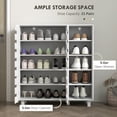thumbnail image 4 of HOMCOM Armoire de Rangement pour Chaussures avec Armoire à 5 Niveaux et 5 Étagères Ouvertes, 4 of 10