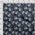 thumbnail image 3 of oneOone Tissu Cambric Coton Bleu Moyen Floral Rétro Matériel de Robe Tissu Imprimé Tissu au Mètre 56 Pouces de Large, 3 of 5