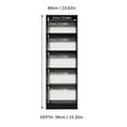 thumbnail image 3 of Madesa Modern Pantry Storage Cabinet Armoire Closet with 2 Doors and 5 Utility Shelves 23"L Wooden Organization Unit for Bedroom, Office, Laundry Room, Kitchen, and Garage - Black, 3 of 5