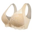 thumbnail image 4 of Tumotour 2PC Front Closure Bra for Women No Underwire Comfort Lace Wide Shoulder Strap Bra Full Coverage Seamless Soft Convenient Front Button Bras for Senior Everyday Life Sleep Walking Work, 4 of 4