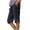 Navy, variant on Lovzfmll Women's Linen Bermuda Shorts, Wide Leg Casual Pants with Side Slit & Button Front, Summer Shorts Black, 2XL
