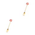thumbnail image 4 of Transemion 1/2/3/5 Cartoon Adorable Restaurant Hotel Tableware Portable Washable Stainless Steel Stirring Mixing Dinnerware Cake Flatware Candy Fork Brown 2PCS, 4 of 6