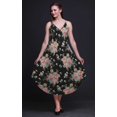 thumbnail image 3 of Bimba Robe Midi d'Été Imprimée à Fleurs pour Femmes Col en V Tenue de Vacances-Moyenne, 3 of 5