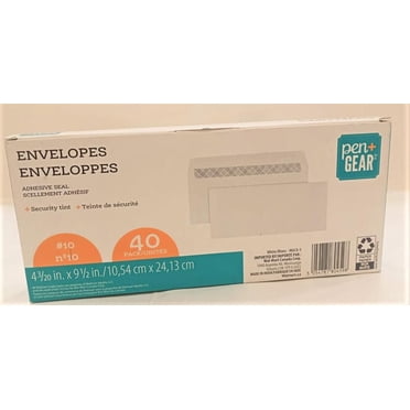 Pen + Gear No.10 Enveloppe De Gomme Blanche