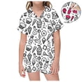 thumbnail image 2 of MIASHUI Kids Hand Painted Pajama Set DIY Sketching Sleepwear for Girls Comfortable Nightwear Crafty Bathrobe Set, 2 of 4