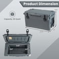 thumbnail image 3 of Costway 30 QT Rotomolded Cooler Portable Ice Chest Ice Retention for 5-7 Days Charcoal, 3 of 10