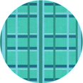 thumbnail image 1 of Ahgly Company Machine Washable Indoor Square Transitional Bright Cyan Blue Area Rugs, 3' Square, 1 of 7