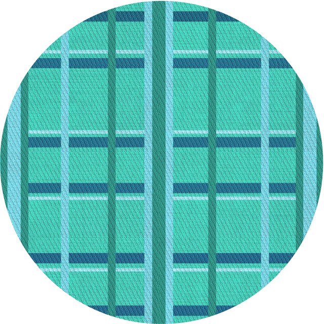 Ahgly Company Machine Washable Indoor Square Transitional Bright Cyan Blue Area Rugs, 3' Square
