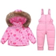 thumbnail image 1 of Birdeem Children's Winter Outerwear Down Jacket Two-Piece Set Overalls Jumpsuit Ski Suit, 1 of 9