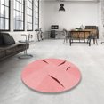 thumbnail image 4 of Ahgly Company Machine Washable Indoor Rectangle Transitional Pastel Pink Area Rugs, 3' x 5', 4 of 7