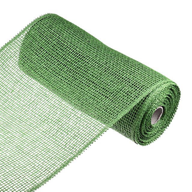 Unique Bargains PP Burlap Mesh 10' x 10 Yards Decorative Wrapping Ribbon, Olive 1 Roll