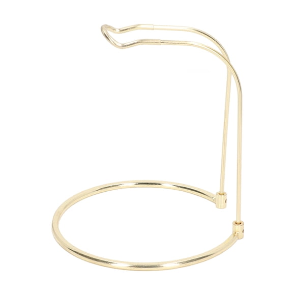 Support pour Moulinet Spinning, Type Court en Acier Inoxydable à Fini Lustré, Étagère pour Moulinet de Pêche avec Base Ronde pour Rangement Noir, Argent, Or