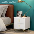 thumbnail image 4 of HOMCOM Nightstand, Bedside Table, Side End Table w/ 2 Drawers, Metal Legs, 4 of 10