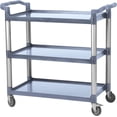 thumbnail image 1 of AKDSteel Heavy Duty 3-Tier Rolling Utility Cart – 500lb Capacity, Locking Wheels, Anti-Rust Plastic & Metal Frame, for Warehouse, Office, Kitchen, Restaurant, 1 of 7