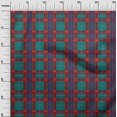 thumbnail image 2 of oneOone Georgette Viscose Fabric Tartan Check Print Fabric BTY 42 Inch Wide, 2 of 4