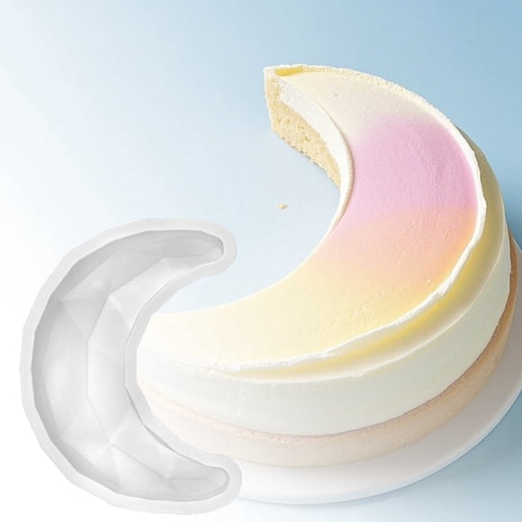 Binwennn Valentine Day Tube Cake Pan with Removable Bottom Lollipop for Kids Moon Shaped Cake Silicone Baking For Desserts For Unique And