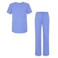 thumbnail image 1 of Adar Universal Unisex Scrub Set - Unisex V-Neck Scrub Top & Tapered Drawstring Scrub Pants, 1 of 1