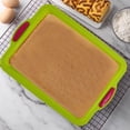 thumbnail image 5 of DEBGFS Non Stick Silicone Brownie Baking Pan With Handles - Steel Frame Inside  Rectangular Cookie Baking Sheet/Jelly Roll Tray Set Nonstick  Cleaned in Dishwasher  13x9 in - Color,green, 5 of 5
