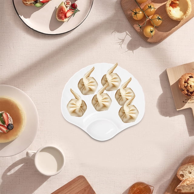 TopLLC Kitchen Gadgets Shells Shape Plates Impregnable Dinner Plates Dishwasher Microwave Safe Plastic Plates Reusable Lightweight Plates For Kitchen Or Camping 7.1x7.5 Inches Dinner plate