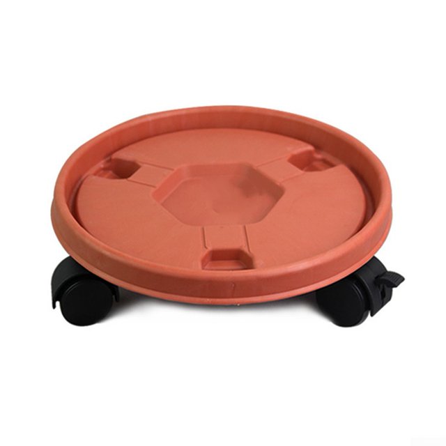 Rouleau de Support pour Plantes 260mm avec Roues Base de Pot de Fleurs Plateau Mobile