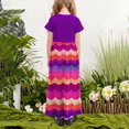 thumbnail image 4 of RXIRUCGD 2025 Vêtements d'Été pour Enfants Robe à Manches Courtes Col Rond avec Poches pour Adultes Jupe Longue Décontractée, 4 of 4