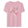 thumbnail image 4 of Meichang T-Shirts de la Saint-Valentin pour Femmes Imprimé Amour Doux Manches Courtes Col Rond Coupe Ample T-Shirts Tendance, 4 of 6