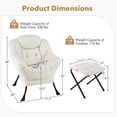 thumbnail image 3 of Costway Fauteuil de Repos Fauteuil d'Appoint de Détente avec Repose-Pieds Pliant et Pochette de Rangement Beige, 3 of 10