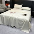 thumbnail image 2 of Sentmoon Full Size Bed Sheets Queen Size Sheets Easy Care Solid Color Ease Friendly Washable Sheets Luxurious Silk Bedding, 2 of 7