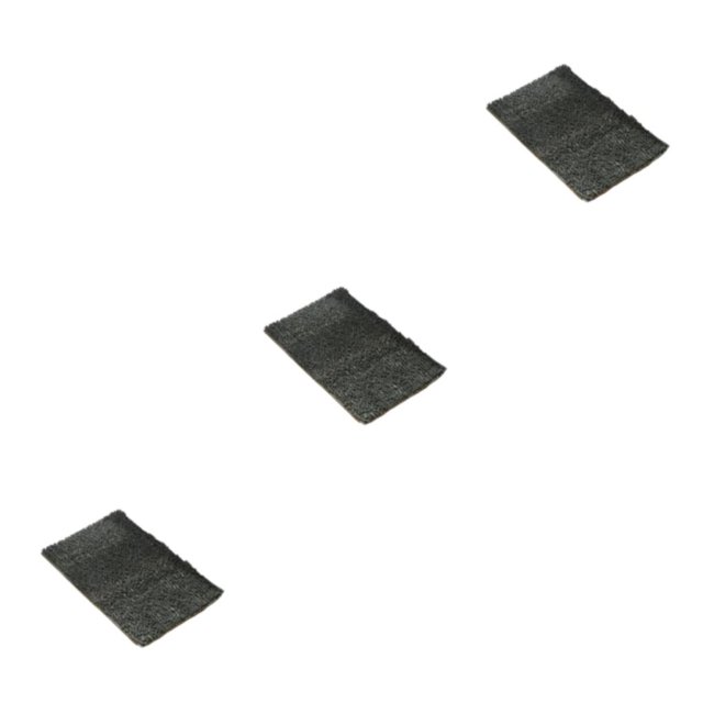 Youkk Polyester Chenille Bath Mat - Strong Water Absorption Exquisite Crafted Soft Texture No Shedding Deep Grey 40cm*60cm 3Set