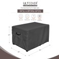 thumbnail image 2 of ULTCOVER Banc de Rangement pour Terrasse - Table de Foyer Rectangulaire Extérieure Imperméable 54 x 28 Pouces, Noir, 2 of 4