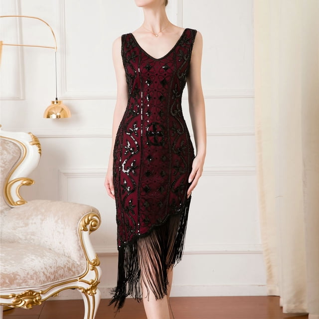 UPPADA Robes d'Invitée de Mariage d'Automne pour Femmes Semi-Formelles à Col en V Longues Robes Grande Taille Robes Formelles Robe Moulante Portefeuille Fente Latérale Robe de Soirée Offre du Jour Prime Aujourd'hui Seulement