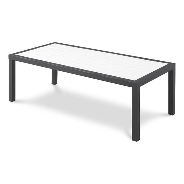 Meridian Furniture Nizuc Table Basse de Patio Extérieur en Bois Blanc