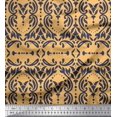 thumbnail image 1 of Soimoi Orange Poly Georgette Fabric Moroccan Damask Print Sewing Fabric Yard 52 Inch Wide, 1 of 3