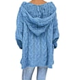 thumbnail image 4 of EGNMCR Cardigans pour Femmes, Chandails pour Femmes Mode Femmes Ample Grande Taille Couleur Capuche Manches Longues Hauts de Chandail Femmes Chandail, 4 of 8