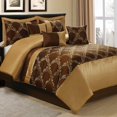 thumbnail image 3 of Comforter Set Queen Size  7-Piece Soft Bedding Quilt  Coverlet Bedspread with Tight Fabric and Strong Handle Chocolate and Gold, 3 of 4