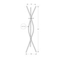 thumbnail image 4 of Monarch Specialties Coat Rack, Hall Tree, Free Standing, 3 Hooks, Entryway, 72"h, Bedroom, Metal, White, Contemporary, Modern, 4 of 4